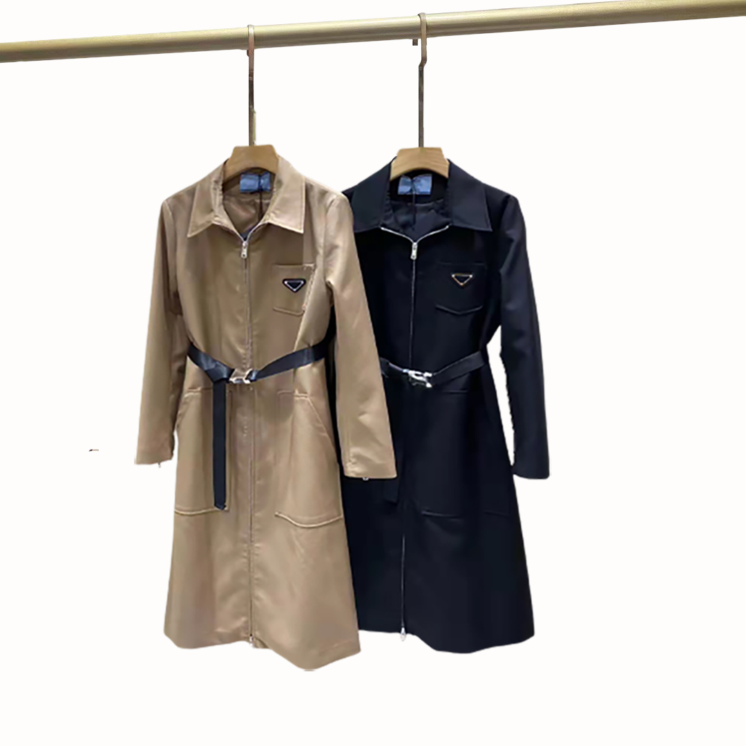 

Fashion Winter Jackets Womens Trench Coats Overcoat Jacket With Hat Sportswear decoration Long SectionHigh Quality Design2021 Slim Trenchs, Black1