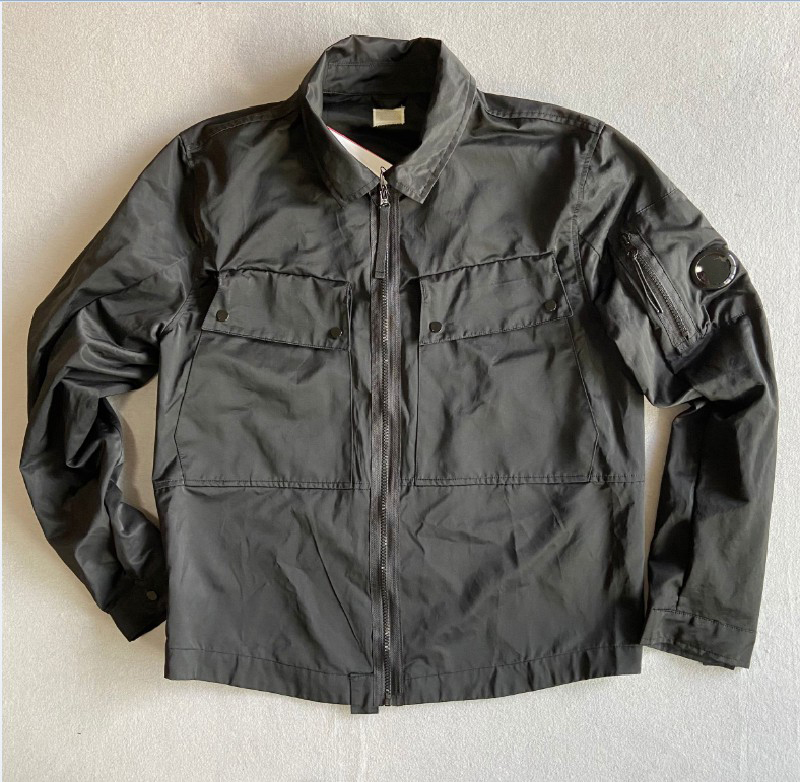 

Mens Jacket Coat Men Loose Shirt Jackets Garment Dyed Utility Overshirt Outdoor Male Cardigan Lapel Outerwear Clothe Size M-2XL, Black