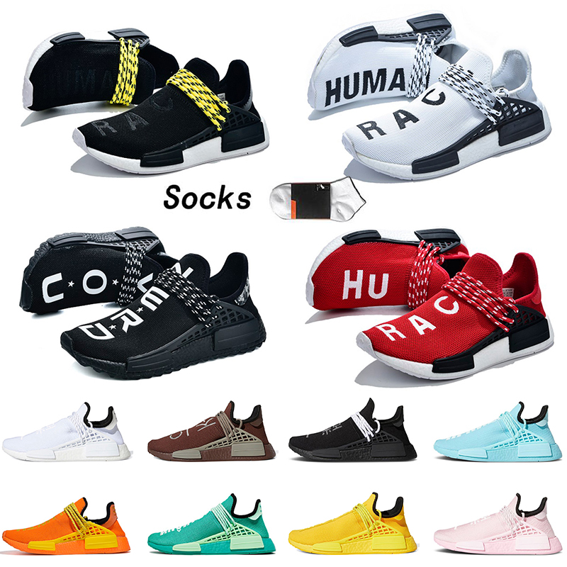 

Fashion ADDS Pharrell Williams NMD Human Race Running Shoes Womens Men Sneakers Extra Eye Bold Orange Trainers Big Size Eur 47, #16 dash green 36-47