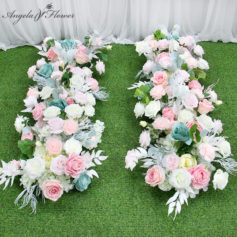 

Decorative Flowers & Wreaths Luxury Large Artificial Flower Runner Rose Hydrangea Thicken Row Arrangement Wedding Arch Decor Scens Layout Wa