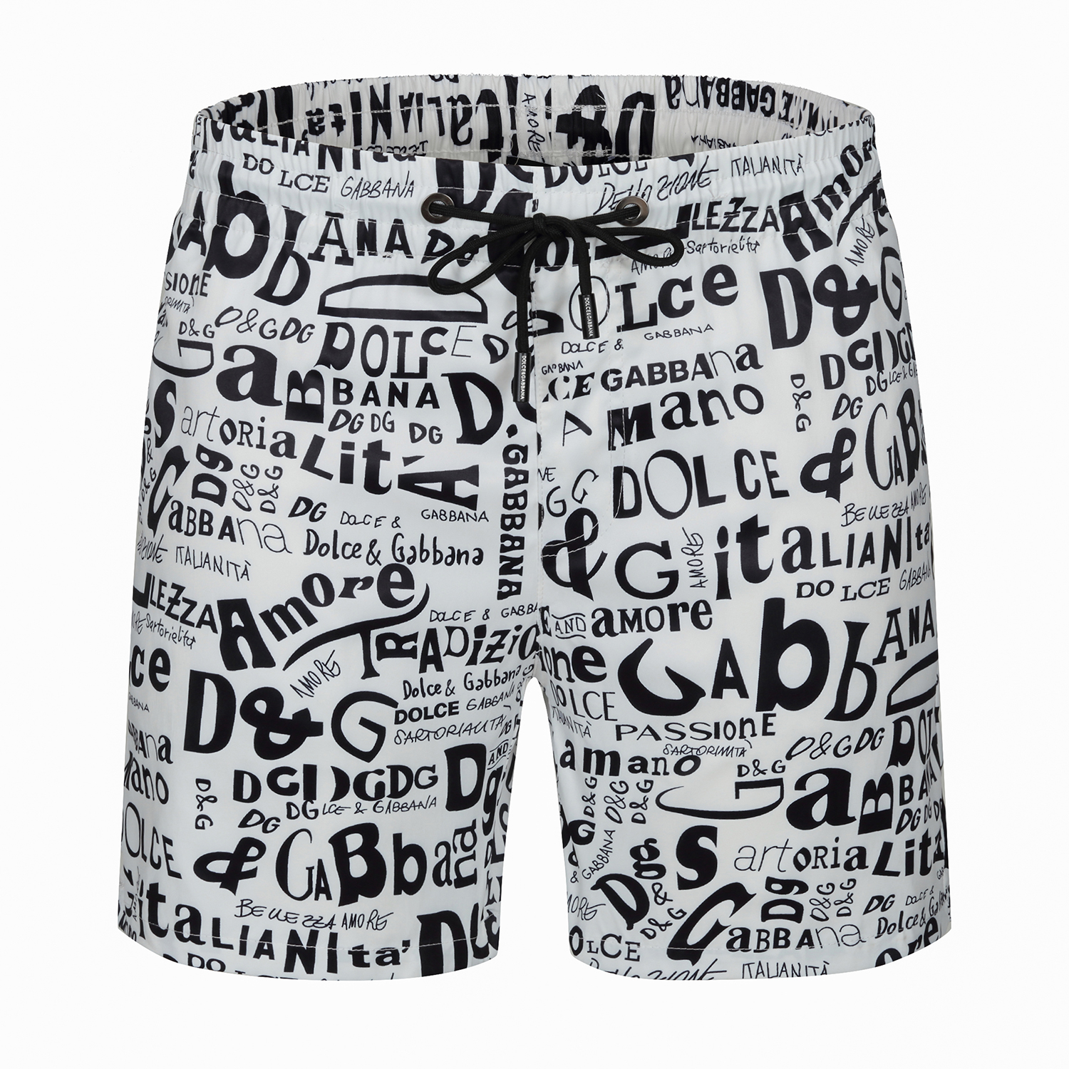 

Mens Bright Color Board Shorts Summer Thin Short Pants Male New Straight Drawstring Pocket Casual Beach Shorts, White;black