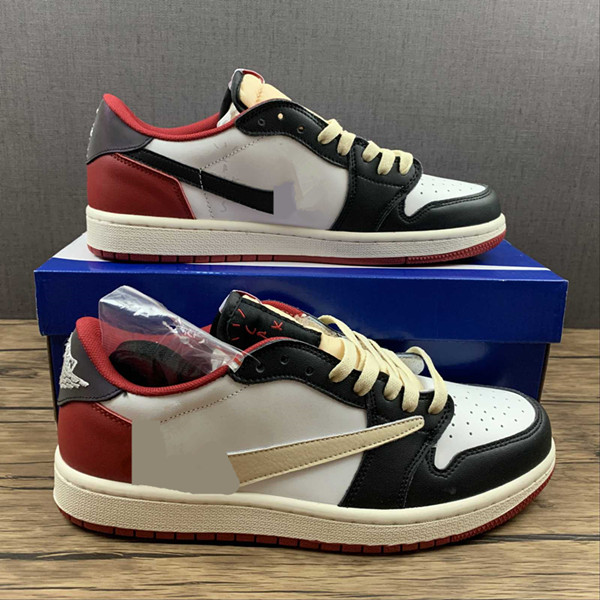 

2023 New Color Jumpman 1s Low Shoes OG x Fragment Travis Scot Mens Basketball Shoes Red White Grey Black Designer Sports Sneakers With Original Box