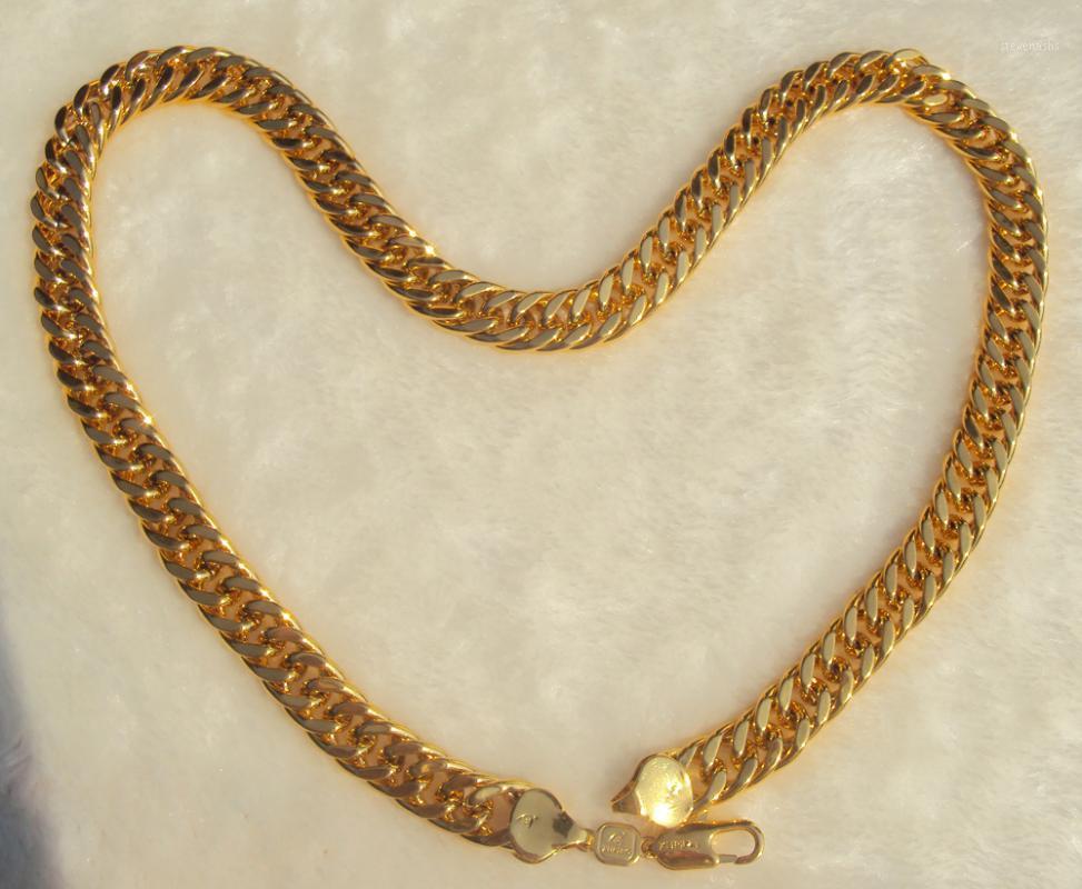 

100% REAL YELLOW GOLD GF 11MM MIAMI CUBAN LINK CHAIN NECKLACE 24IN 7 Days No Reason To Refund Chains