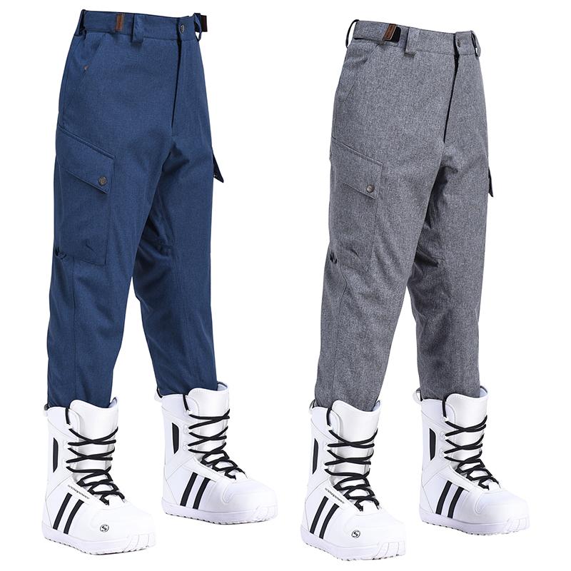 

Skiing Pants Waterproof Women' And Men' Snow Outdoor Sports Shrink Bloomers Ice Trousers Snowboarding Clothing Bibs Ski Suit Wear, Grey pant