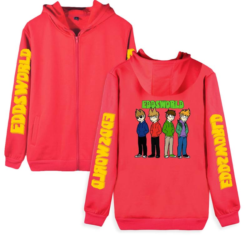 

Men's Hoodies & Sweatshirts Eddsworld Zipper Hoodie Kawaii Men Womens Plus Volleyball Oversized Zip Sweatshirt Casual Clothes, White
