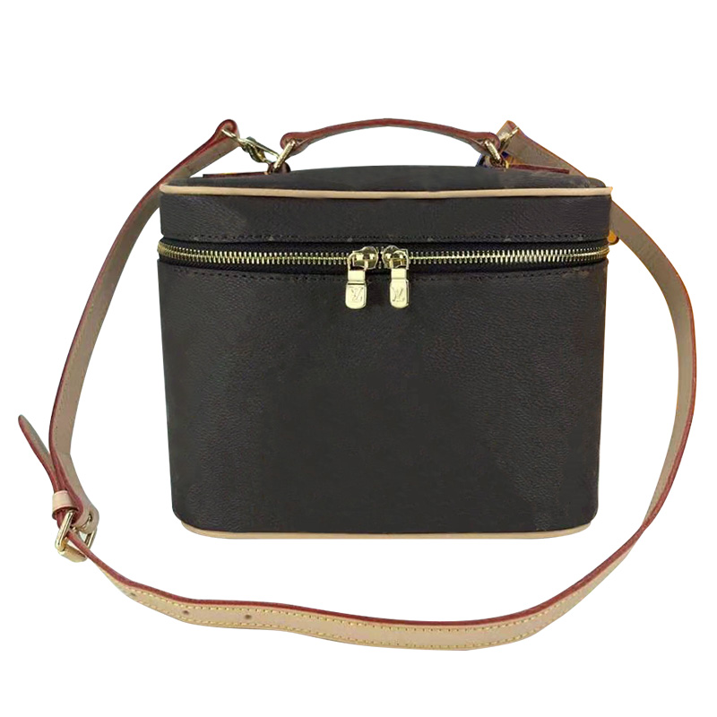 

Makeup Bag designer Handbags Vintage Large capacity The New Toiletries storage Ysl Crossbody wallets Brown stripe High quality Bags With