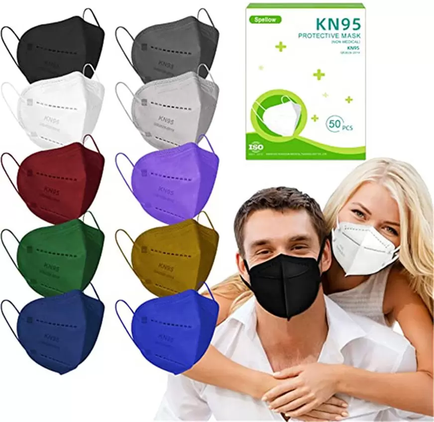 

KN 95 Mask Disposable Protective 5 ply Face Mask Melt-blown Nov-woven Filter Mask In Stock DHL Fast