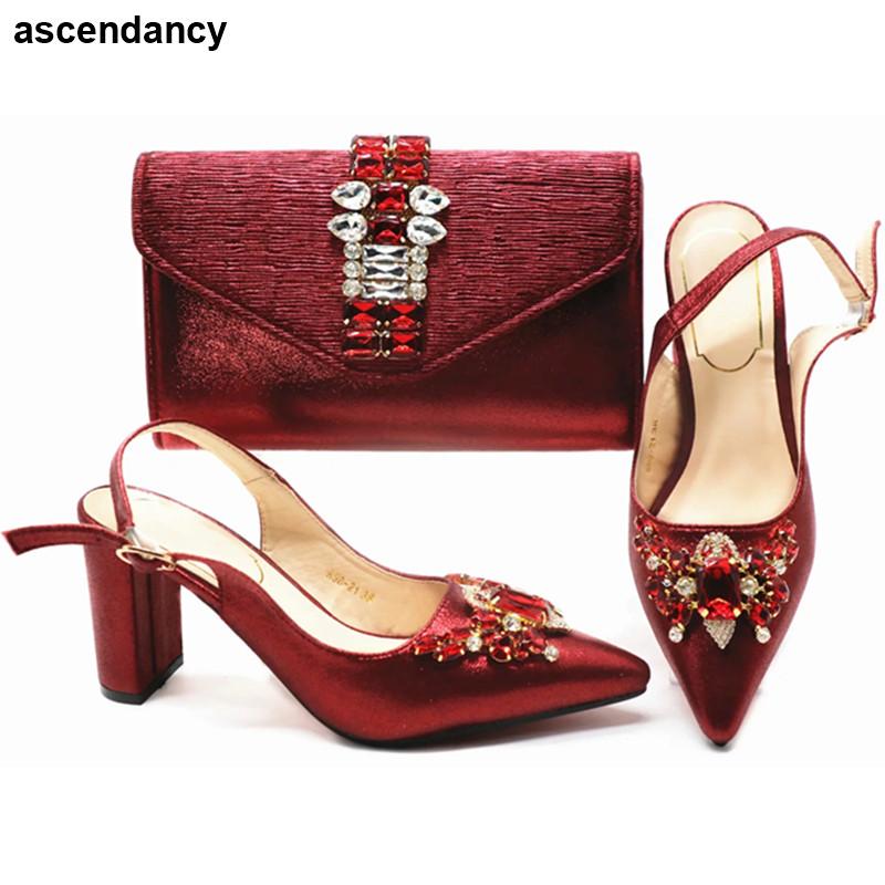 

Arrival Super High (8cm-up) Pointed Toe Slip-On Shoe And Bag Set Italian Shoes With Matching Bags For Wedding Italy Dress, Black