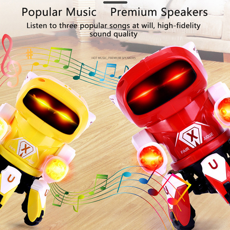 

New Design Robot With Six Foot Walking Singing Dancing Flash Light And Projection Intelligent Robot Kid Educational Toy Gifts, Color3