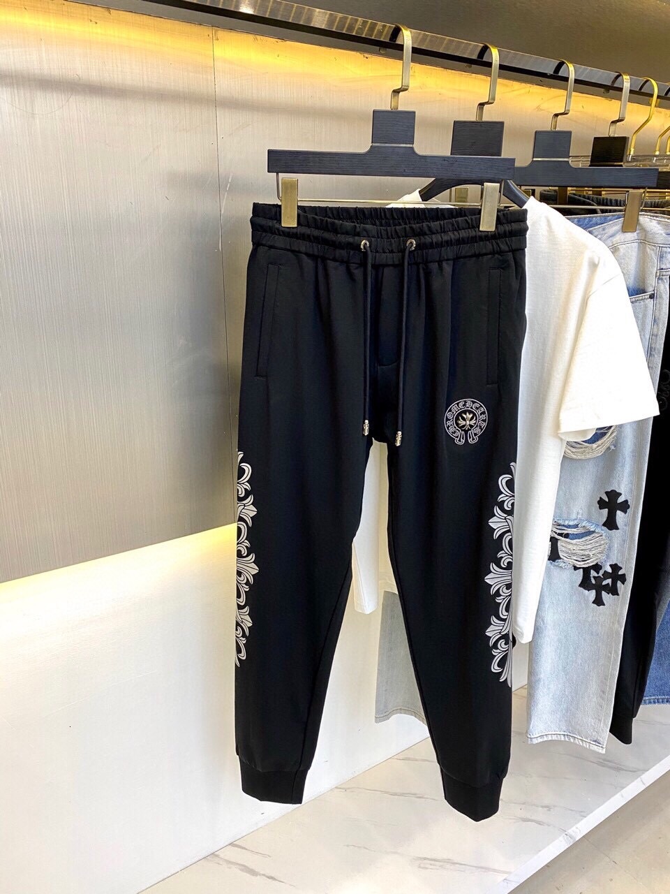 

High quality new fashion brand ch croxinwei pants for men, Black