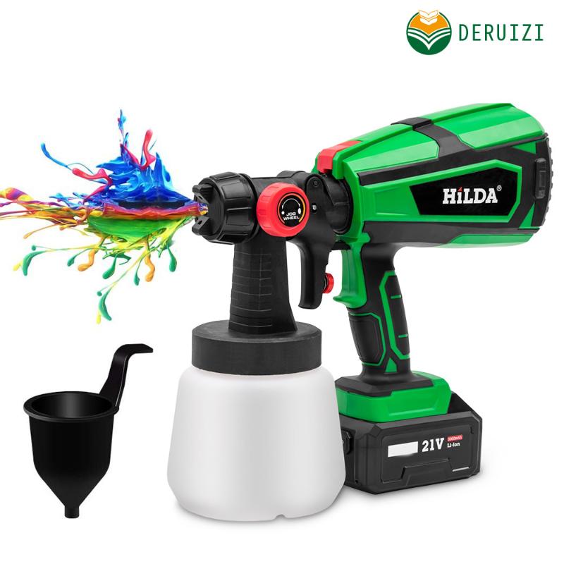 

Professional Spray Guns Gun 1000ml Cordless Electric Paint Sprayer Auto Furniture Steel Coating Airbrush Compatible For 21V Battery