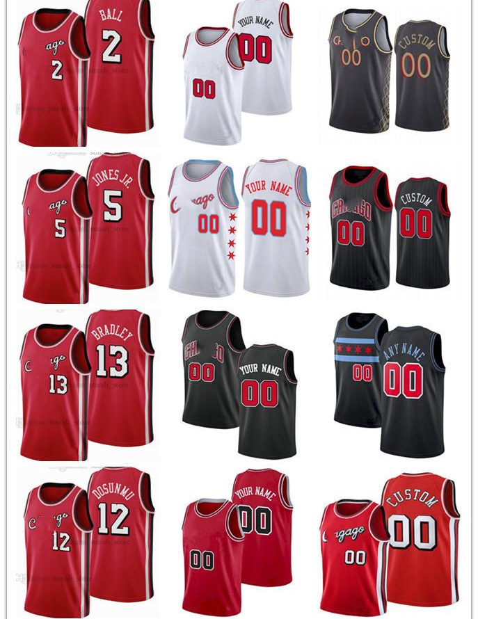 

Mens Womens Youth 75th Chicago' Bulls' 2 Lonzo Ball 13 Tony Bradley 12 Ayo Dosunmu 3 Devon Dotson 5 Derrick Jones Jr. Basketball Jersey Custom f, Color