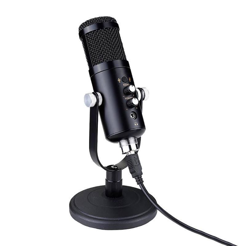 

Microphones USB Podcast Microphone With Built-In Headphone Output For Podcasting Recording Live Broadcasting And Games
