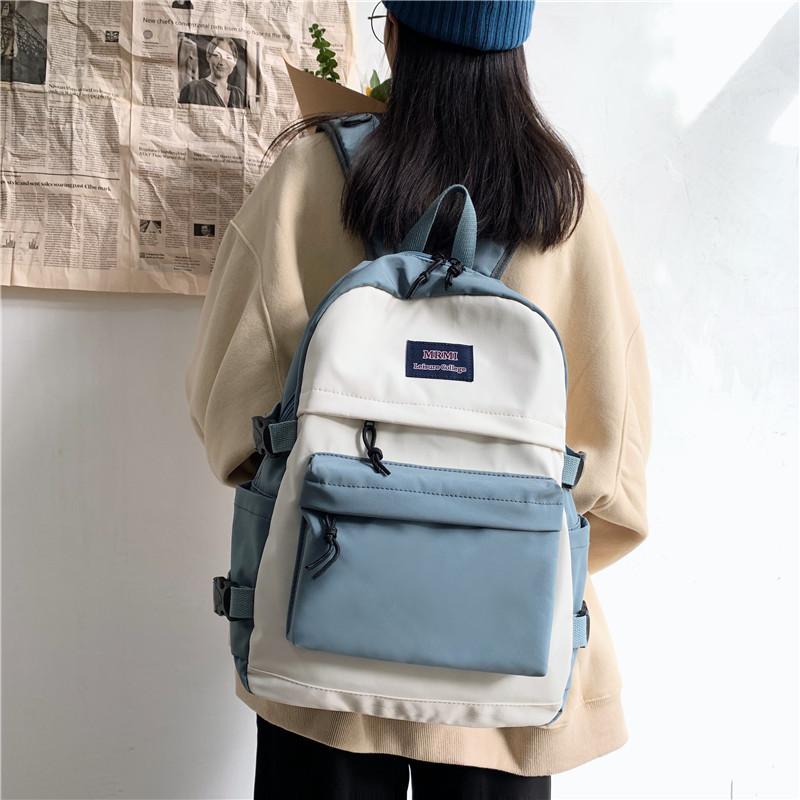 

Backpack The Large Capacity Female Contracted Cool Color Tooling College Men And Women Shoulders Bag