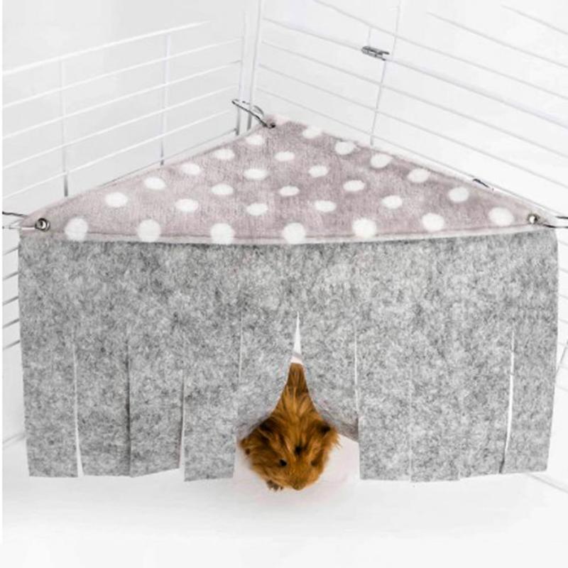 

Small Animal Supplies Style Durable Comfortable Hamster Dodge House Tassel Tent Hammock Corner Nest Accessories Pet For