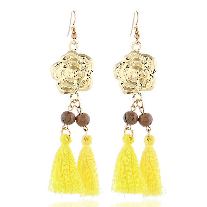 

Women Tassel Dangle Earring Jewelry Sliver Flower Hanging Earrings For Gifts Pendientes Aretes De Mujer Modernos 2021 & Chandelier