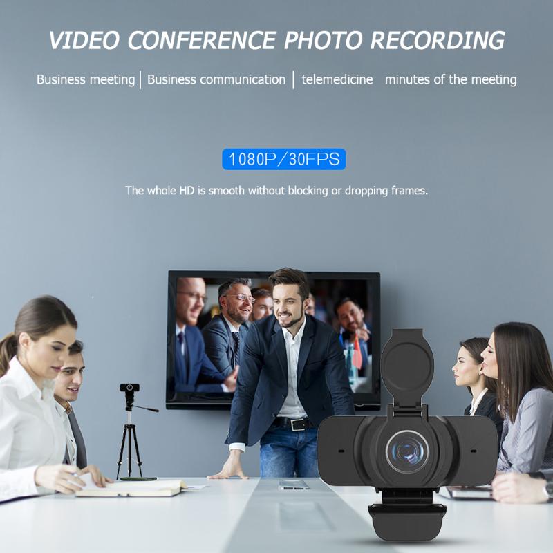 

FHD 1080P Webcam With Privacy Cover Built-in Mic USB Driver Free Web Camera For Laptop Desktop Computer Accessory Webcams