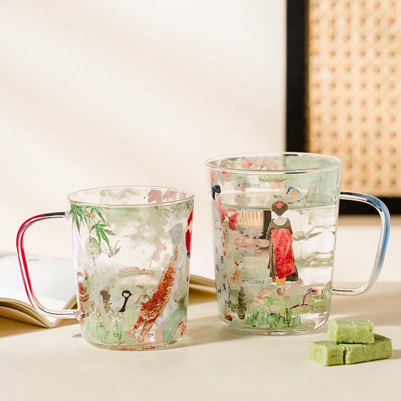 

Colored Creative Glass Cup Cute Simple Modern Reusable Coffee Vasos Cristal Agua Household Products BL50BL Wine Glasses