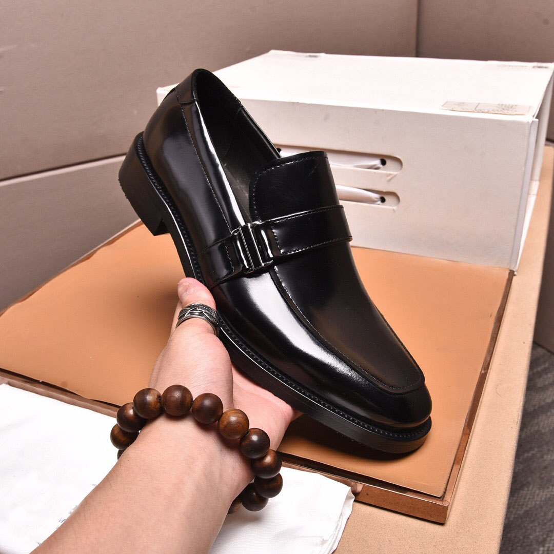 

2021 Men Formal Business Brogue Oxford Shoes Male Casual Genuine Leather Casual Loafers Brand Wedding Party Dress Shoes Size 38-44, Black
