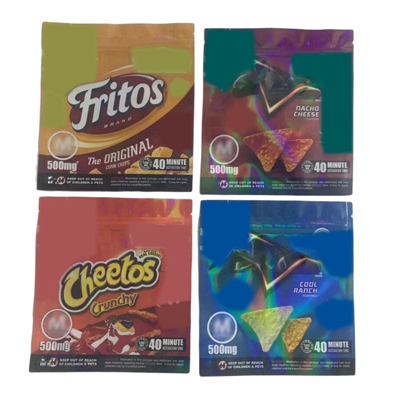 In stock Medibles cheetos Crunchy Gummy Candy bags 500mg cool ranch Edibles Packaging bag 4 types Fritos infused nacho cheese snacks chips Smell-image-552547549