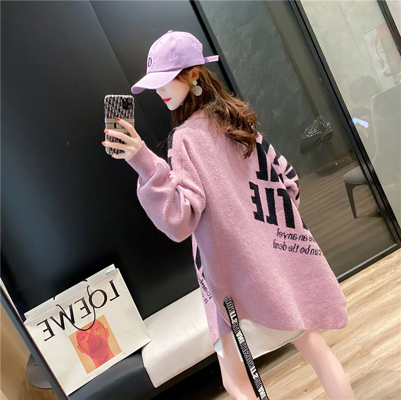 Manteau d'automne et d'hiver Femme Moyenne Long Long Batman Loose Pull paresseux Châle Capaak épais