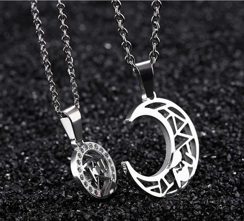 

Chains Sun And Moon Stainless Steel Lover's Nacklace