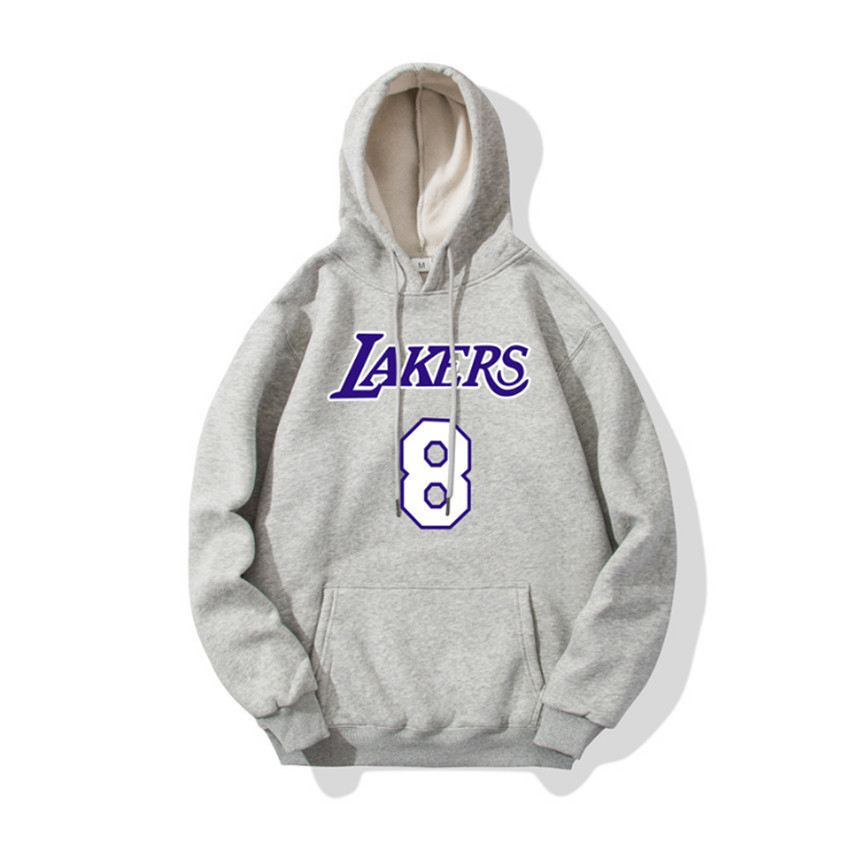 

Spring and Autumn fashion mens casual hoodie high quality James Lakers training hoodie LA print hoodie, Black