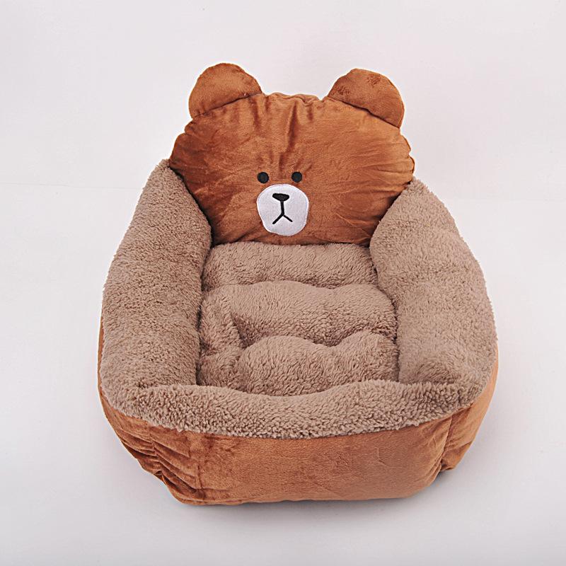 

Cute Animal Cartoon Shaped Pet Dog Bed Mats Sofa Kennels PP Cotton Warm Cat House Pad Teddy Big Blanket Supplies & Pens