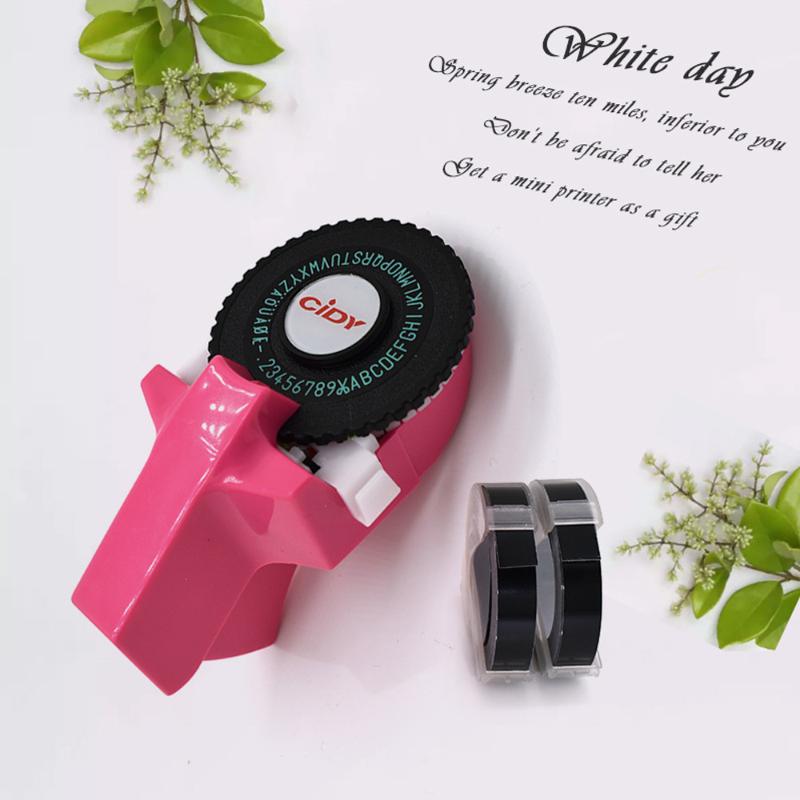 

Embossing Label Writer Printer Mini Manual Maker DIY Typewriter With Plastic PVC 9mm Tapes Lettering Machine Printers