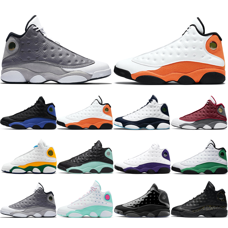 

Outdoors man basketball shoes 13s fashion Atmosphere Grey Aurora Green Cap and Gown Gold Glitter Hyper Royal Island Lakers Lucky Playground Red Flint Starfish