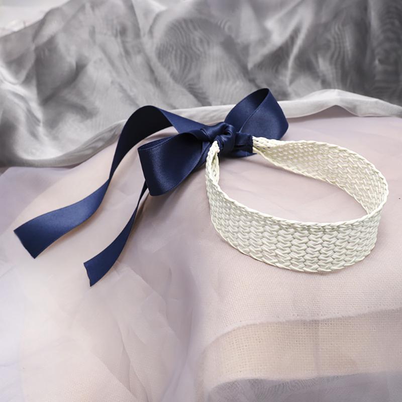 

Hair Clips & Barrettes Exported Good Quality Weave Lightness Ribbon Bow Knot Designer Headbands For Ladies