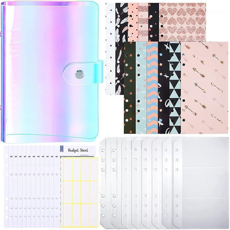 

Gift Wrap A6 PVC Notebook Binder Cover Size 6 Holes Folders Budget Planner Organizer, Expense Sheets