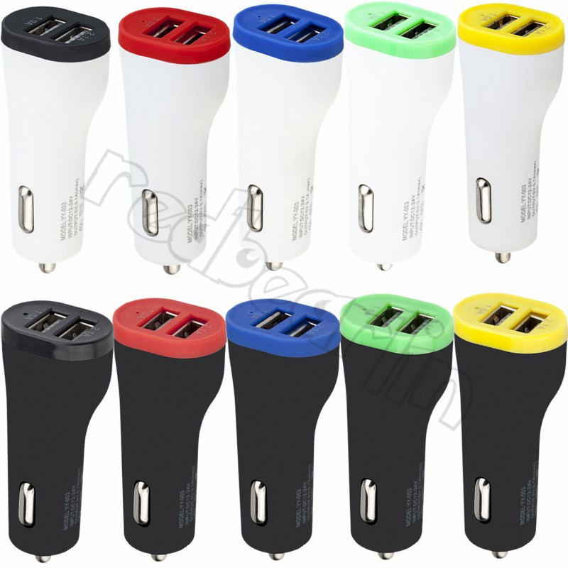 

Car 2.1A+1A Auto power adapter chargers usb phone charger for iphone 7 8 x samsung s7 edge s8 htc