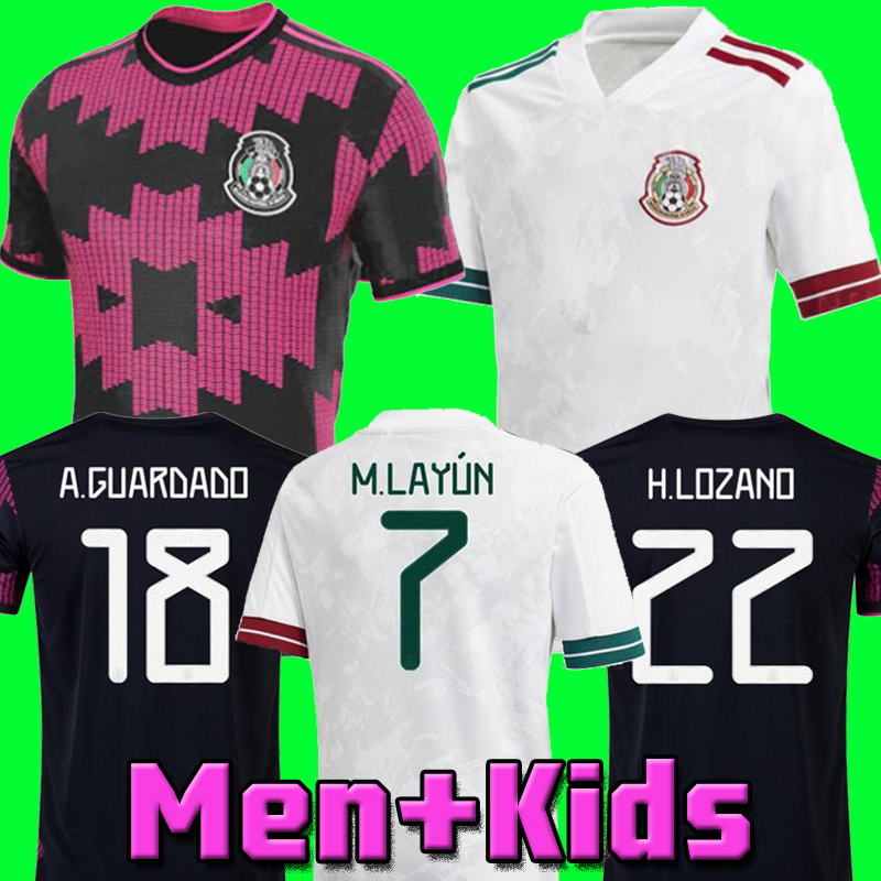 

Mexico soccer jersey home Copa america Fans Player version Camiseta 20 21 CHICHARITO LOZANO DOS SANTOS 2020 2021 football shirt Men + Kids kit sets uniforms maillots, Men home