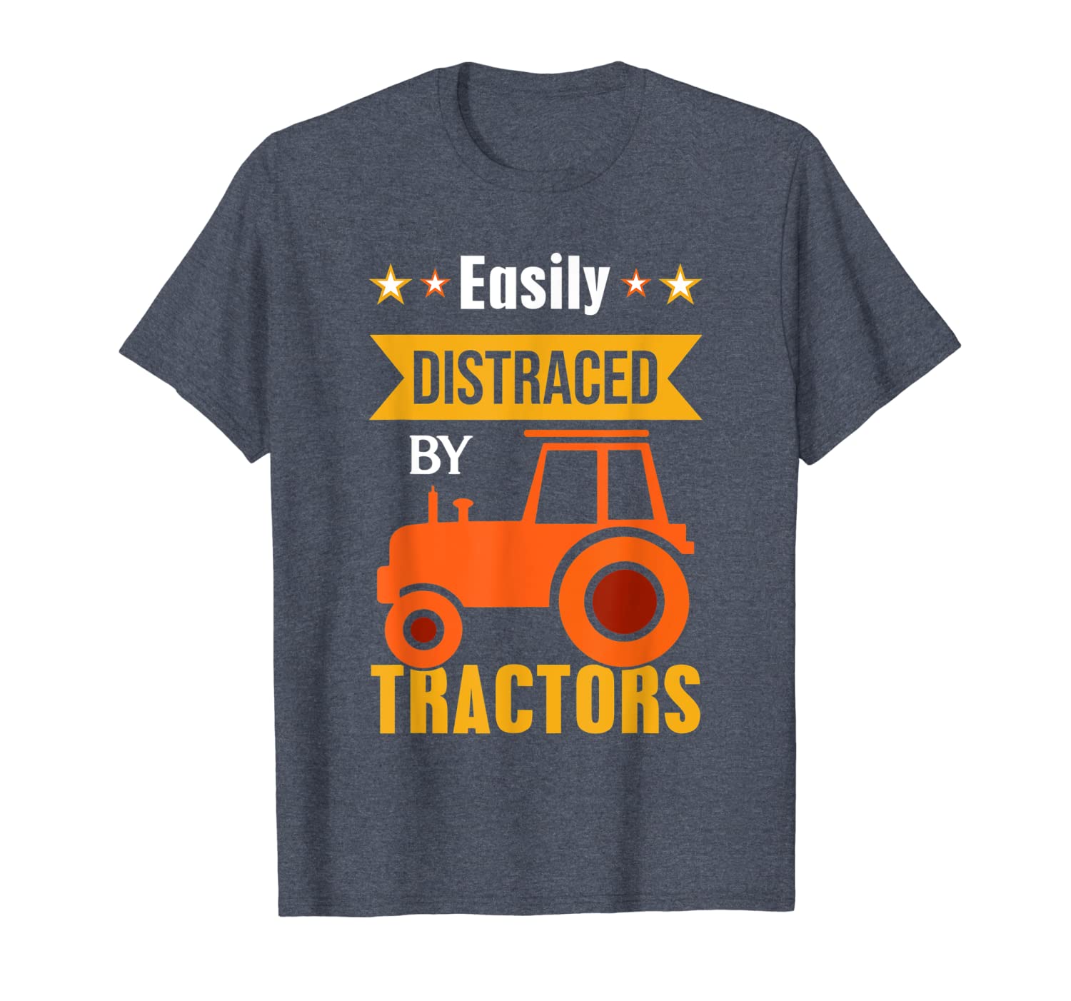 

tractor shirt for boys | farmer easily distracted by tractor, White;black