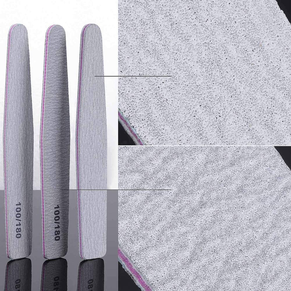 Nail Files Polishing Buffer 100/180 Diamond Sanding Strong Stick Remove UV Polish Tools Factory Supplier OEM 25PCS/Set-image-669829209