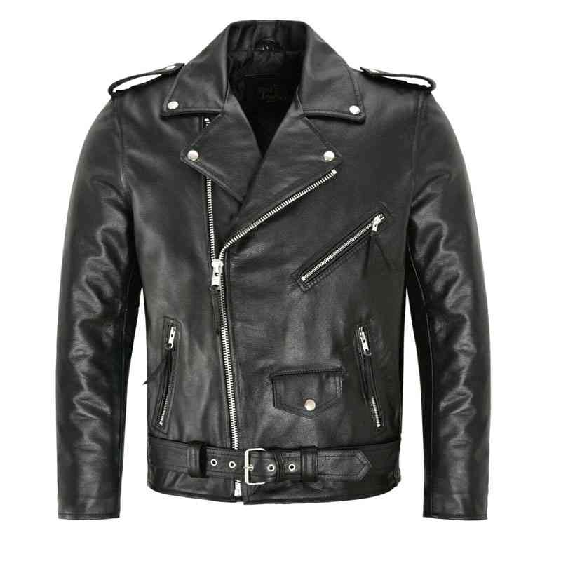

boutique punk men pu et motorcycle fashion slim fit leather coat, Black