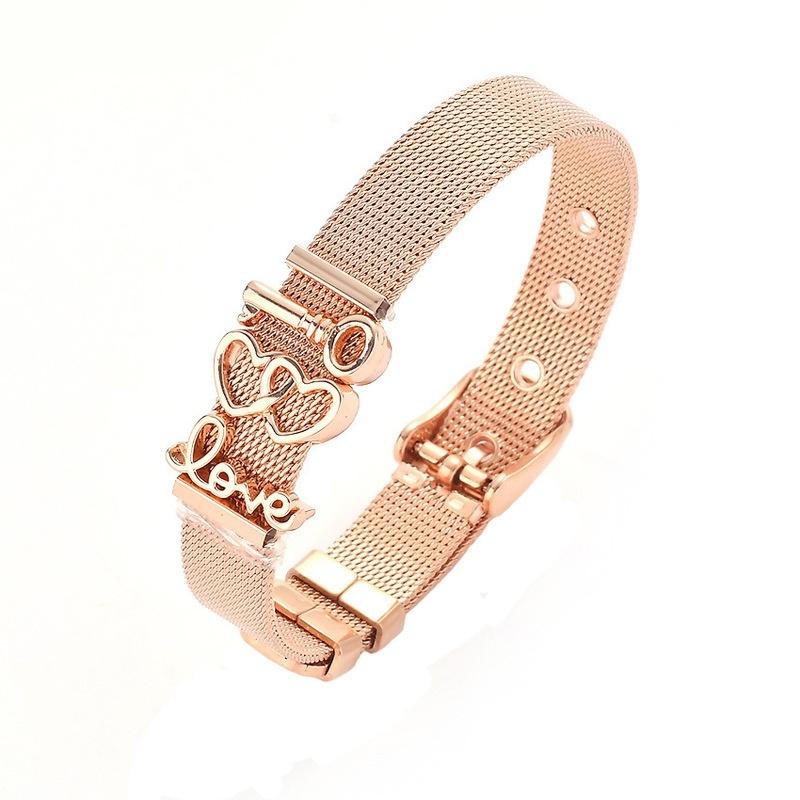 

Simple Couple Bracelet Fashion Stainless Steel Watchband Bangle