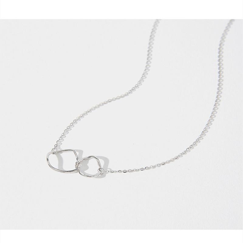 

Chains Circle Necklace Female S925 Sterling Silver Ins Hip-Hop Cold Wind Chain Light Luxury Niche Design Gift Jewelry