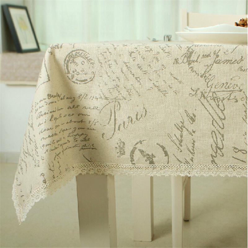 

American Style Table Cloth Linen Creative Letter Printed Napkins Tablecloths Home Banquet Decoration Covers Statafel Hoes
