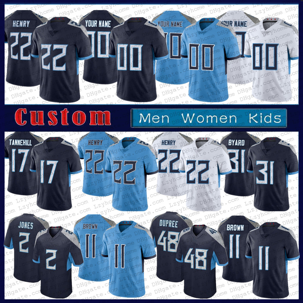 

22 Derrick Henry 2 Julio Jones AJ Brown Custom Football Jerseys Bud Dupree Steve McNair Ryan Tannehill Taylor Lewan Kevin Byard Caleb Farley Jeffery Simmons Firkser, My store(lzyhome)