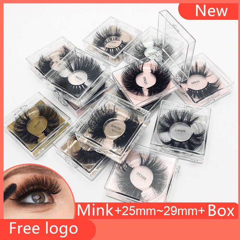 

Mink Lashes 5D 25~29mm Long Thick Lash Handmade False Eyelash Eye Makeup Maquiagem 13 Styles free logo