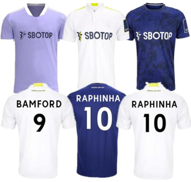 

22 LEEDS soccer jersey 2021 2022 UNITED home football shirt PHILLIPS BAMFORD RAPHINHA LLORENTE R RODRIGO men