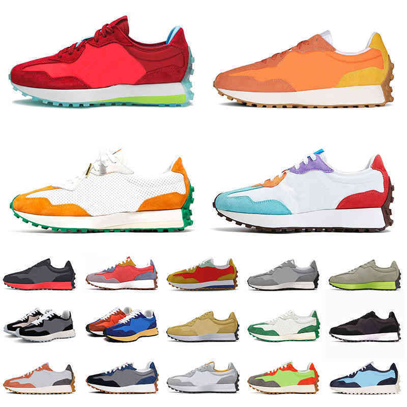 

Shoes MensÂ Womens New-327 Runnning Flat Pride Lime Green Navy White Black Grey Mesh Neon, Black;white