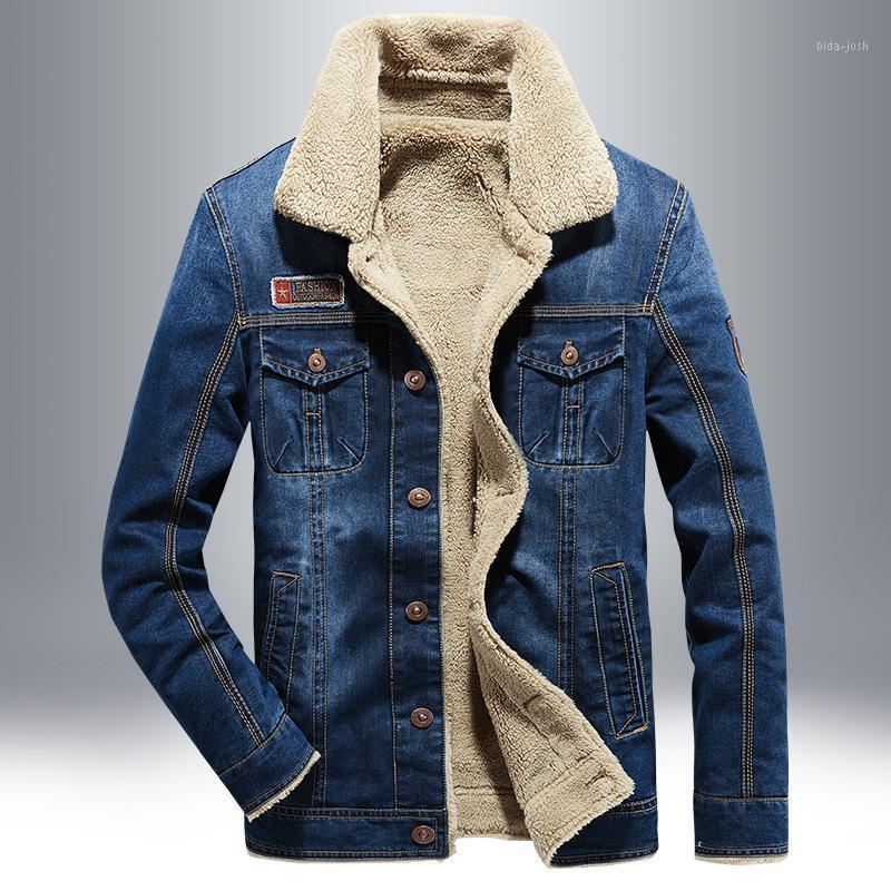 

Men's Jackets With Thick Denim Jacket 8659 Male Cross-border Big Yards Of Europe And The United States To Keep Warm Cotton Coat, Black
