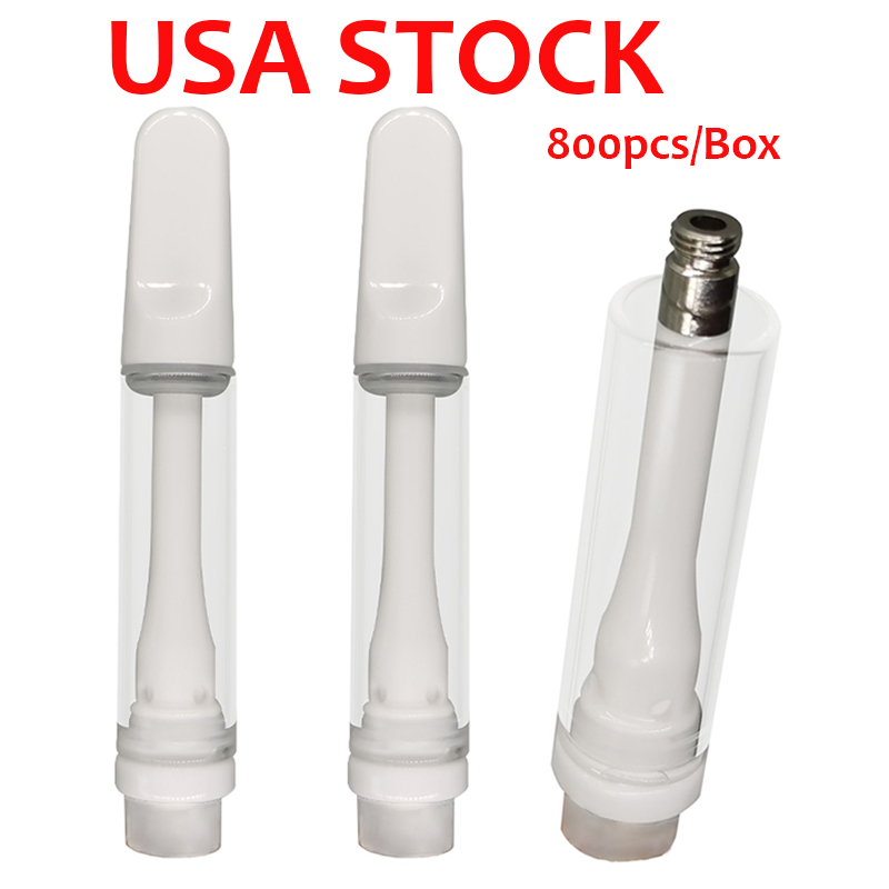 

Full Ceramic Carts USA Stock Vape Cartridges 1.0ml Atomizers Screw in 4*2.0mm Hole Thick Oil Vaporizer Pen 510 Thread Empty foam Packaging 800pcs/box Ca Warehouse Ship