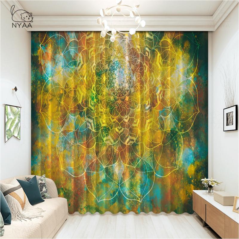 

Nyaa Mandala Curtains For Bedroom Micro Shading Window Treatment Drapes Living Room Girly Curtain