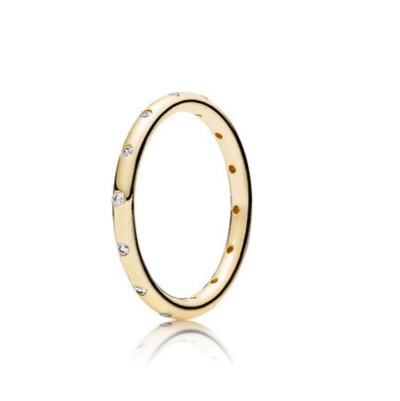 

925 Sterling Silver ring Set Original Box for Pandora Women Wedding CZ Diamond 18K Rose Gold Rings Women's gift6999590