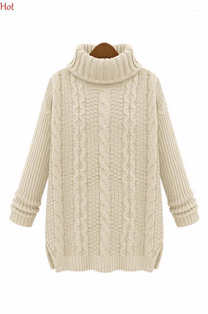 

Women's Sweaters Women's Wholesale-2022 Women Long Sleeve Knitted Pullovers Lady Autumn Winter Sweater Turtleneck Slim Knitwear Black B