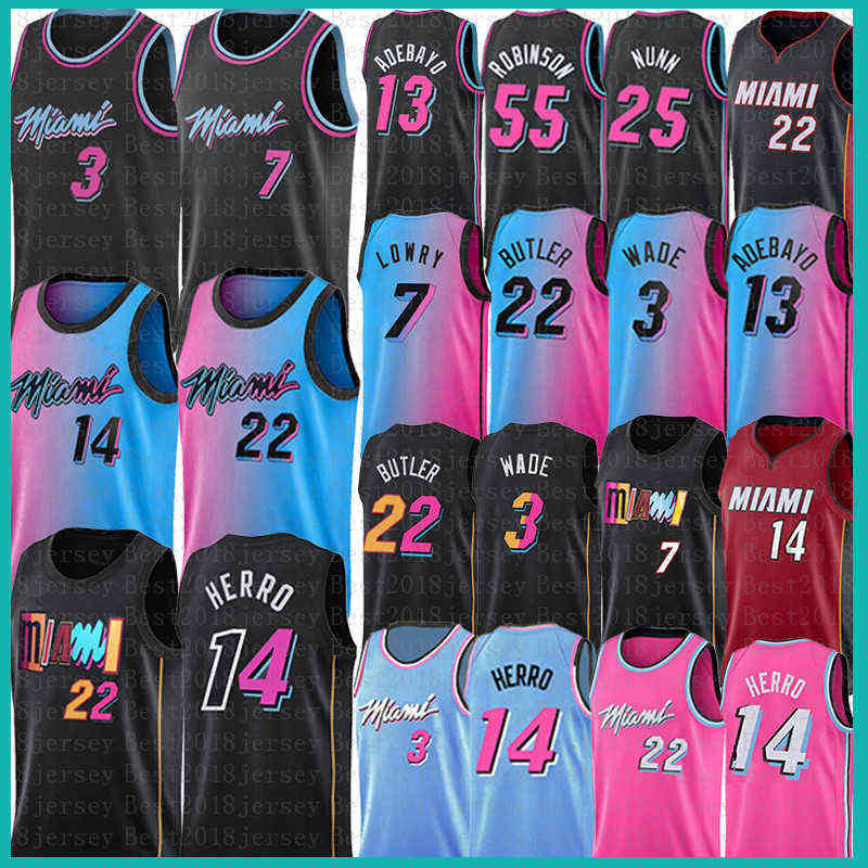 

Mens Youth Tyler 14 Herro Jimmy 22 Butler Bam Basketball Jersey Ado Dwayne Dwyane 3 Wade Kyle 7 Lowry Miamis Duncan Kendrick Robinson Heats, 2021 mens jersey